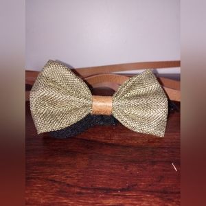 Men's Suspenders with Matching Olive Bowtie